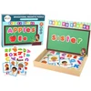 Edukacinis magnetinių kortelių rinkinys Lean Toys su rašymo ir piešimo lenta