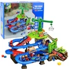 Lean Toys Interaktyvus rinkinys Kasybos geležinkelio bėgiai Krovininiai traukiniai Kasybos bėgiai