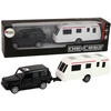 Lean Toys Juodos spalvos džipo ir kemperio rinkinys