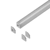 Orno Rinkinys: Komplektas: aliuminio profilis LED juostoms, 2000 x 10 x 10 mm, kampinis, sidabrinis, matinis dangtelis, 4 galiniai dangteliai
