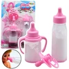 Lean Toys Lėlių buteliukų ir žinduko rinkinys - dingstanti pieno imitacija