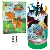 Lean Toys Vaikiška LED Lempa su Dinozaurais ir Nuotoliniu Valdymu
