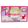Lean Toys Lėlių vonios kambario rinkinys: vonia, tualetas, kriauklė su veidrodžiu