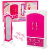 Lean Toys Lėlių baldų komplektas 29 cm lėlėms: spinta ir veidrodis