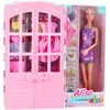 Lean Toys Lėlė su spinta ir priedais, 29 cm