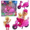 Lean Toys MINI LĖLĖ SU PASPIRTUKU IR ŠALMU
