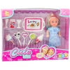 Lean Toys Lėlės rinkinys su saldžių priedų komplektu, 12 cm