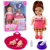 Lean Toys Žaislų rinkinys su lėle ir dviem šuniukais