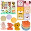 Lean Toys Minkštos sensorinės kaladėlės 18 vnt.