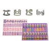 Nagų dažymo rinkinys vaikams Lean Toys Lacquers Glitter Stickers Rings
