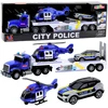 Lean Toys Policijos sunkvežimis su sraigtasparniu ir automobiliu, 53 cm