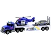 Lean Toys Policijos sunkvežimis su sraigtasparniu ir automobiliu, 53 cm