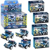 Lean Toys Policijos transporto priemonių konstravimo rinkinys su atbuline pavara