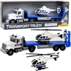 Lean Toys Policijos transportavimo sunkvežimis su sraigtasparniu, 46x14x9 cm