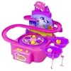 Lean Toys Šeimyninis žvejybinis žaidimas "Delfinų parkas", rožinis