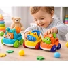 Lean Toys Žaisliniai statybiniai automobiliai vaikams 3 vnt.
