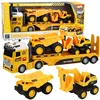 Lean Toys Statybinių mašinų rinkinys geltonas 3 vnt.