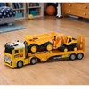 Lean Toys Statybinių mašinų rinkinys geltonas 3 vnt.