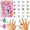Lean Toys Vaikiškų žiedų rinkinys 50 vnt plastikiniai