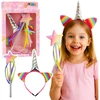 Lean Toys Vaikų aksesuarų rinkinys „Princesės Vienaragis“ su lankeliu ir lazdele