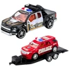 Lean Toys Policijos visureigis su vilkiku ir patruline mašina, 60x11.5x10.5 cm