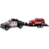 Lean Toys Policijos visureigis su vilkiku ir patruline mašina, 60x11.5x10.5 cm