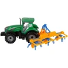 Traktorius su grėbliu Lean Toys, žalias