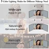 3-pusis veidrodis su LED šviesa