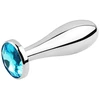 Analinis kaištis Sidabrinis Crystal Anal Plug, 22 mm