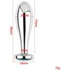 Analinis kaištis Sidabrinis Crystal Anal Plug, 26 mm