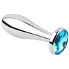 Analinis kaištis Sidabrinis Crystal Anal Plug, 26 mm