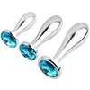 Analinis kaištis Sidabrinis Crystal Anal Plug, 29 mm