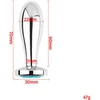 Analinis kaištis Sidabrinis Crystal Anal Plug, 22 mm
