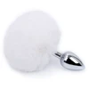 Analinis kaištis su natūraliu lapės kailiu Tail Plug, 15cm