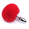 Analinis kaištis su natūraliu lapės kailiu Tail Plug, 15cm