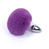 Analinis kaištis su natūraliu lapės kailiu Tail Plug, 15cm