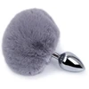 Analinis kaištis su natūraliu lapės kailiu Tail Plug, 15cm