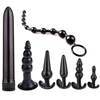 Analinių kištukų ir dildo rinkinys, juoda