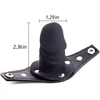 BDSM Odinis galvos surišimas su nuimamu silikoniniu dildo