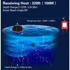 Echolotas su gylio ir vandens temperatūros matavimais Fish Finder AT831