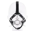 Galvos dirželiai su burnos žiedu Spider Gag