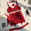 Keturių dalių apatinio trikotažo komplektas Seductive Raudona, raudonas