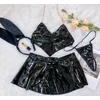 Keturių dalių apatinio trikotažo komplektas Sexy Bunny, juoda L