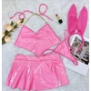Keturių dalių apatinio trikotažo komplektas Sexy Bunny, rožinis L