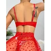 Keturių dalių apatinio trikotažo komplektas Night Seduction, raudona XL