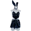 Keturių dalių apatinio trikotažo komplektas Sexy Bunny, juoda L
