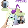 Moteriškas vibratorius - masažuoklis su programėlės valdymu, violetinis