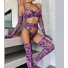 Penkių dalių apatinio trikotažo komplektas Hot Spots, violetinis