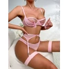 Pink Trijų dalių apatinio trikotažo komplektas Sugar Rožinė
