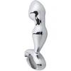 Prostatos masažuoklis ir analinis dildo, sidabrinis